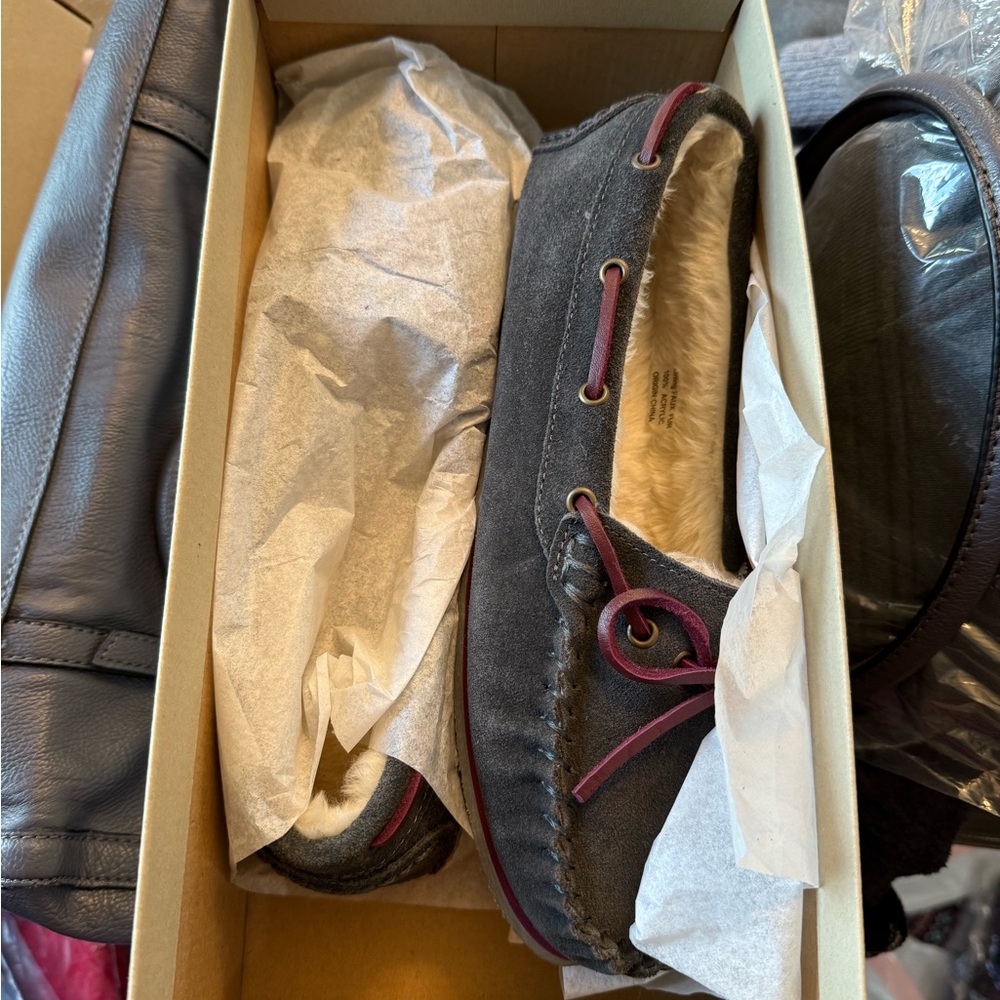 Gray Moccasin Shoes